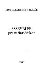 Obálka — Assembler pre začátečníkov